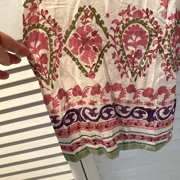 NWT! ZARA Palazzo Pajama Style Paisley Pull On Pants Cream Red - Size XS - Picture 5 of 6